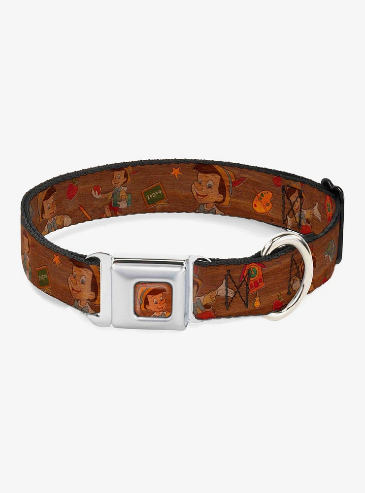 Disney Pinocchio Poses Seatbelt Buckle Dog Collar