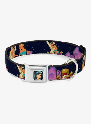 Disney Aladdin Jasmine Magic Carpet Ride Scenes Seatbelt Buckle Dog Collar