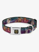 Disney Aladdin Jasmine Scenes Castle Birds Seatbelt Buckle Dog Collar