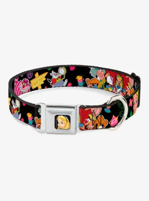 Disney Alice Wonderland Encounters Seatbelt Buckle Dog Collar
