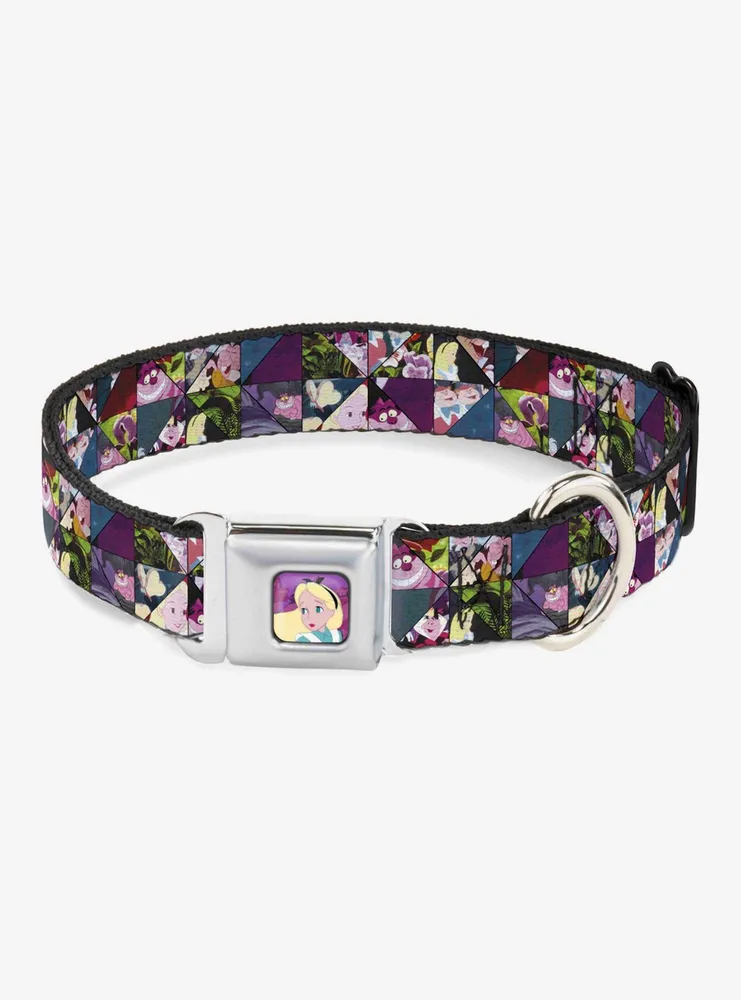 Disney Alice Wonderland Kaleidoscope Scenes Seatbelt Buckle Dog Collar