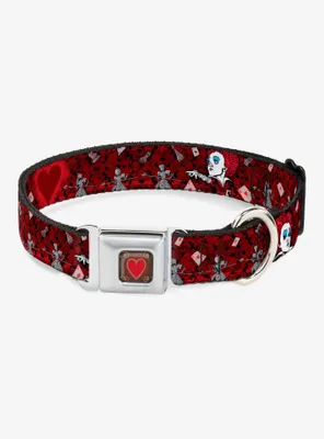 Disney Alice Wonderland Queen Of Hearts Poses Seatbelt Buckle Dog Collar