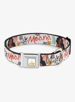 Disney Moana With Pua And Hei Sail Pose Seatbelt Buckle Dog Collar