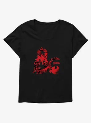 Dungeons & Dragons Red Ampersand Womens T-Shirt Plus