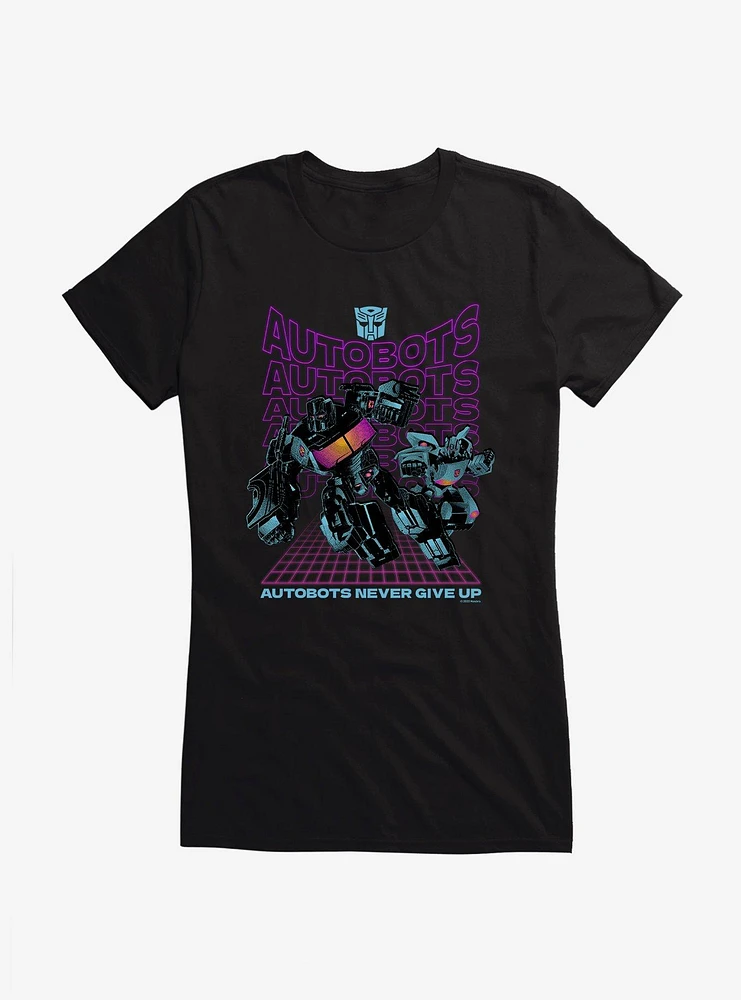 Transformers Autobots Never Give Up Girls T-Shirt