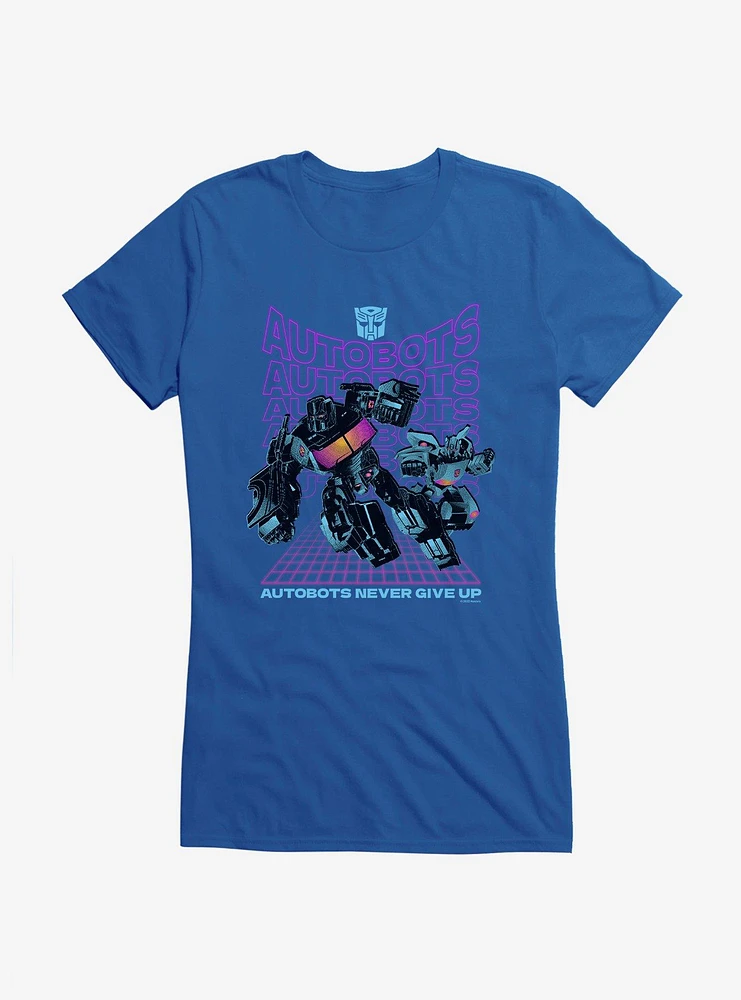 Transformers Autobots Never Give Up Girls T-Shirt