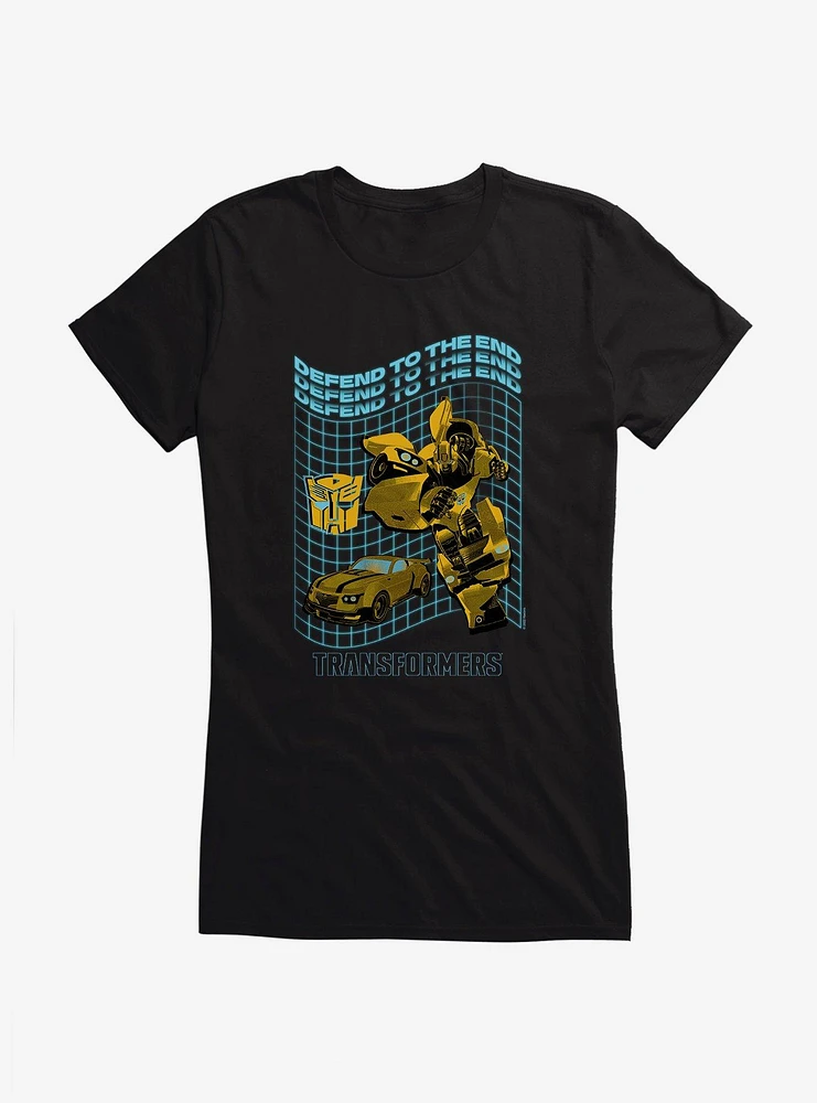 Transformers Defend To The End Bumblebee Girls T-Shirt