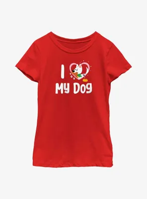 Disney Bolt Love My Dog Youth Girls T-Shirt