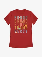 Disney Channel Pongo, Bruno, Pluto, Tramp, Percy Womens T-Shirt