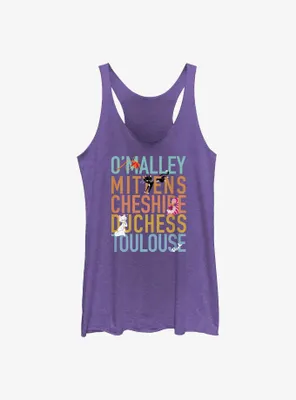 Disney Channel O'Malley, Mittens, Cheshire, Duchess, Toulouse Womens Tank Top
