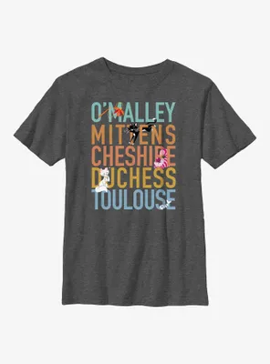 Disney Channel O'Malley, Mittens, Cheshire, Duchess, Toulouse Youth T-Shirt