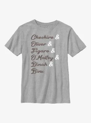 Disney Channel Cheshire, Oliver, Figaro, O'Malley, Dinah, Binx Youth T-Shirt