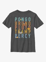 Disney Channel Pongo, Bruno, Pluto, Tramp, Percy Youth T-Shirt