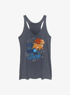 Disney Lady and The Tramp Walk Park Womens Tank Top