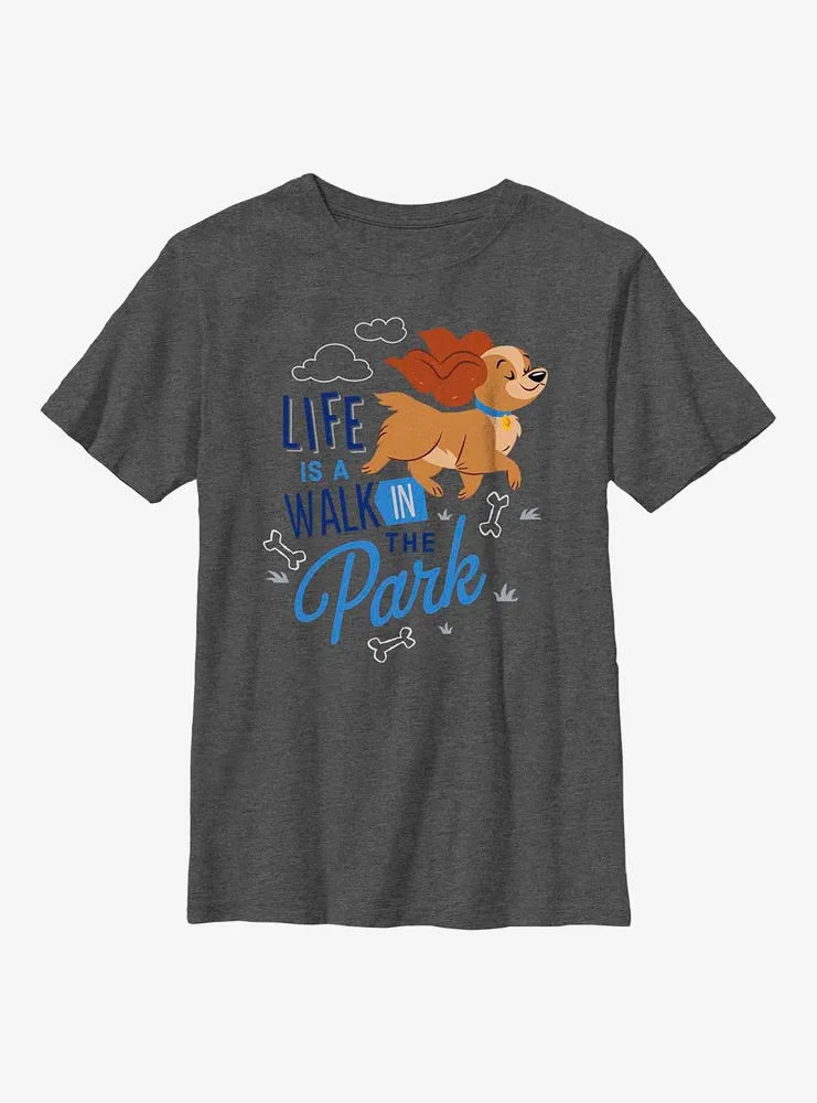 Disney Lady and The Tramp Walk Park Youth T-Shirt