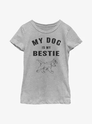 Disney Oliver & Company Dodger Is My Bestie Youth Girls T-Shirt