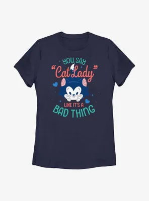 Disney Pinocchio Cat Lady Womens T-Shirt