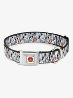 Looney Tunes Bugs Bunny Stacked White Black Gray Seatbelt Buckle Dog Collar