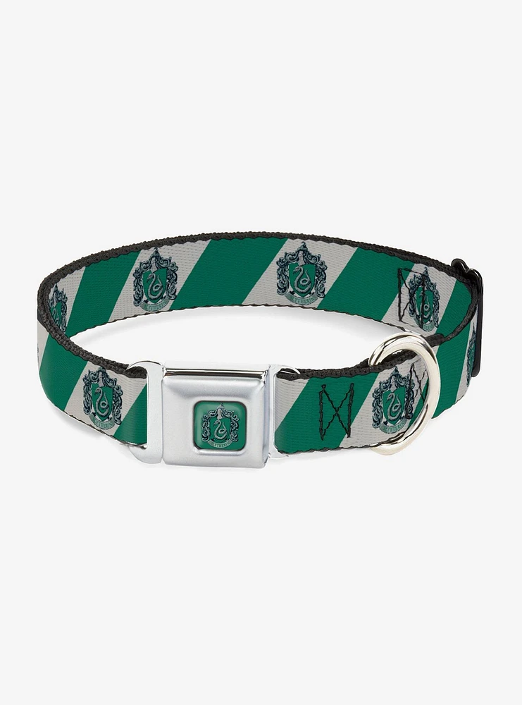 Harry Potter Slytherin Crest Diagonal Seatbelt Buckle Dog Collar