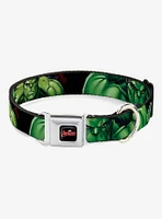 Marvel Hulk Close Up Poses Seatbelt Buckle Dog Collar