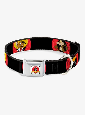 Looney Tunes Characters Bullseye Pose Seatbelt Buckle Dog Collar