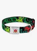 Looney Tunes Marvin The Martian Poses Seatbelt Buckle Dog Collar