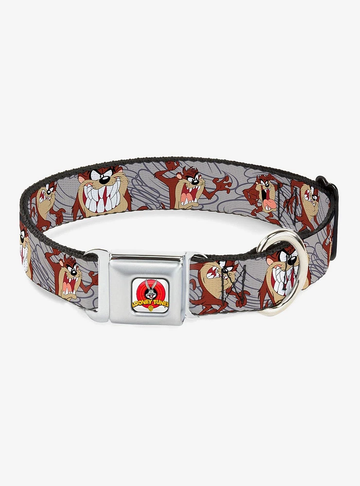 Looney Tunes Tasmanian Devil Swirl Seatbelt Buckle Dog Collar