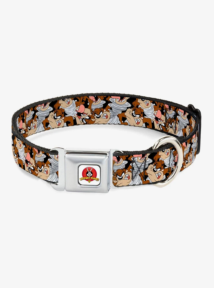 Looney Tunes Tasmanian Devil Vortex Seatbelt Buckle Dog Collar