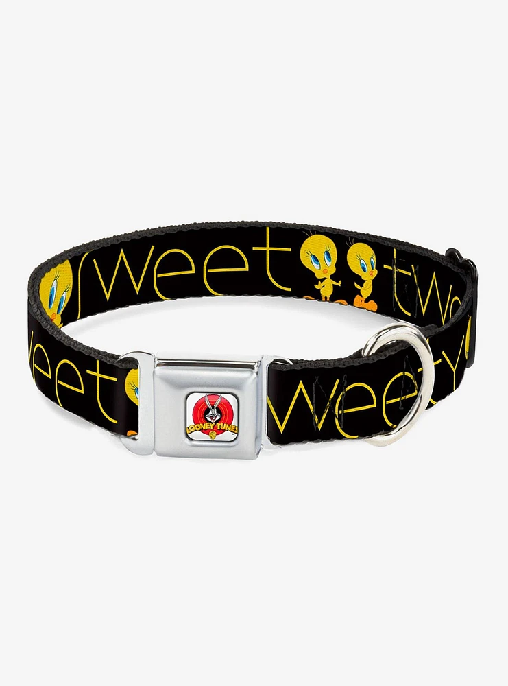 Looney Tunes Tweety Bird Cute And Sweet Seatbelt Buckle Dog Collar