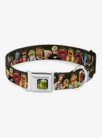 Disney The Muppets Character Group Pose Seatbelt Buckle Dog Collar