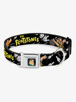 The Flintstones Fred Bowling Pins Seatbelt Buckle Dog Collar