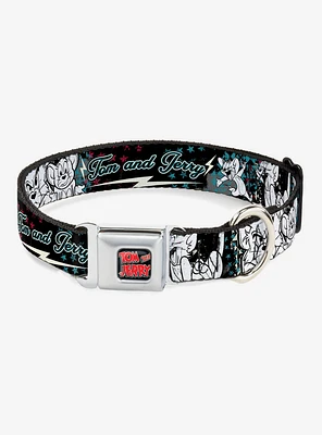 Tom And Jerry Face Pose Seatbelt Buckle Dog Collar
