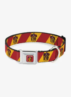 Harry Potter Gryffindor Crest Diagonal Seatbelt Buckle Dog Collar