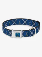 Harry Potter Ravenclaw Crest Plaid Seatbelt Buckle Dog Collar