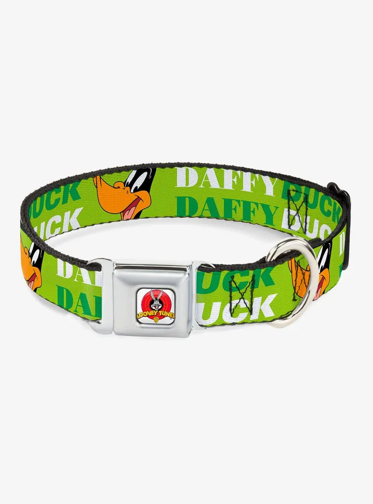 Looney Tunes Daffy Duck Face Close Up Seatbelt Buckle Dog Collar