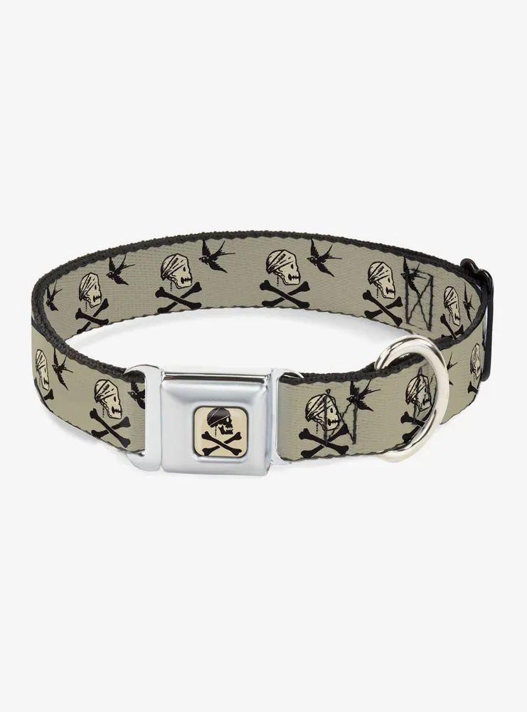 Disney Pirates Of The Caribbean Jack Sparrows Flag Seatbelt Buckle Dog Collar