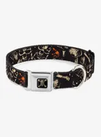 Disney Pirates Of The Caribbean Scattered Splatter Seatbelt Buckle Dog Collar