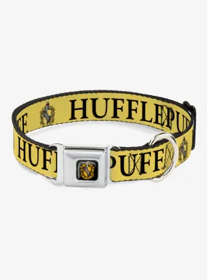 Harry Potter Hufflepuff Crest Yellow Black Seatbelt Buckle Dog Collar