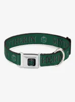 Harry Potter Slytherin Crest Green Black Seatbelt Buckle Dog Collar