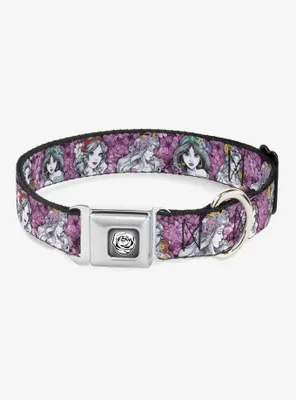 Disney Princess Floral Collage Seatbelt Buckle Dog Collar