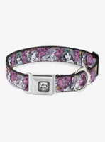 Disney Princess Floral Collage Seatbelt Buckle Dog Collar