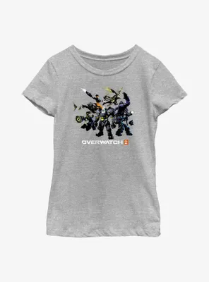 Overwatch 2 Group Action Shot Youth Girls T-Shirt