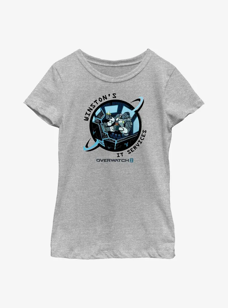 Overwatch 2 Winston's IT Services Youth Girls T-Shirt