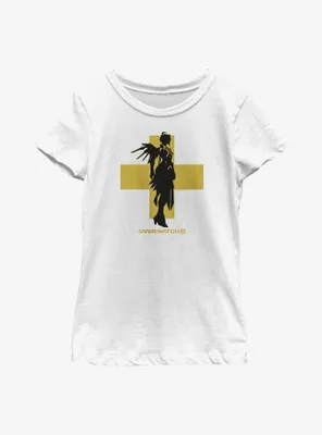 Overwatch 2 Mercy Silhouette Youth Girls T-Shirt