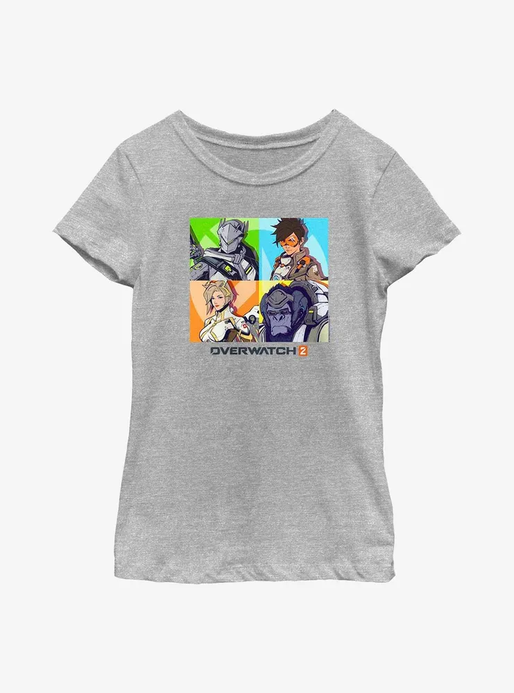 Overwatch 2 Genji, Tracer, Mercy, & Winston Youth Girls T-Shirt