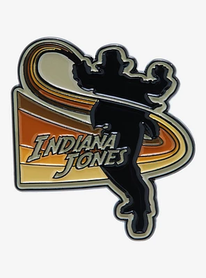 Indiana Jones Whip Silhouette Portrait Enamel Pin