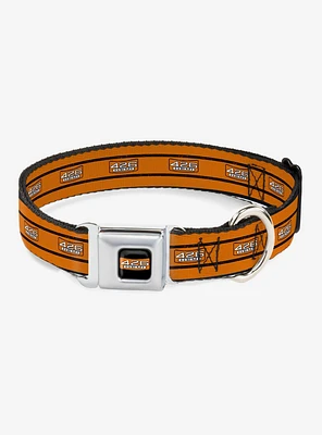 426 Hemi Badge Stripes Weathered Seatbelt Buckle Dog Collar
