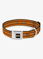 426 Hemi Badge Stripes Weathered Seatbelt Buckle Dog Collar