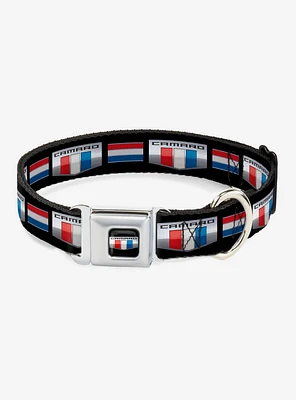 Camaro Six Badge Stripe Seatbelt Buckle Dog Collar