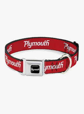 Plymouth Text Logo Seatbelt Buckle Dog Collar